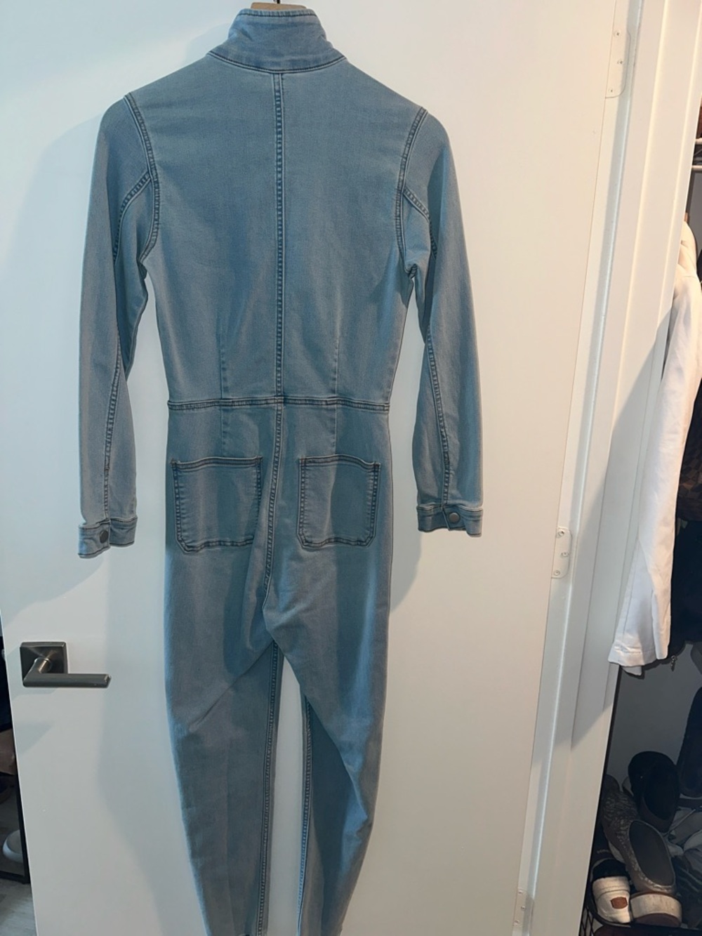 Free People Light Blue Denim Lennox Jumpsuit - Picture 4 of 4